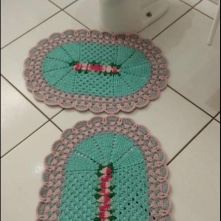 Kit de crochê para banheiro