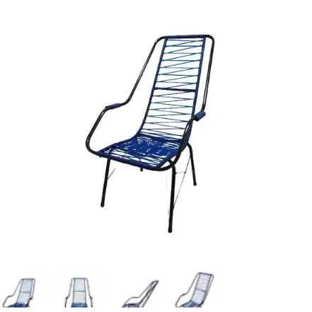 Cadeira De Area Adulto Fio Varanda Externa Reforçada Azul - JJ Cadeiras