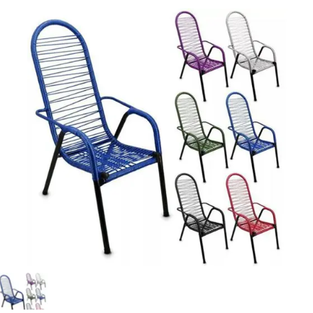 Cadeira De Varanda Cadeiras De Área De Fio Colorido varias cores - Moveis Anahy