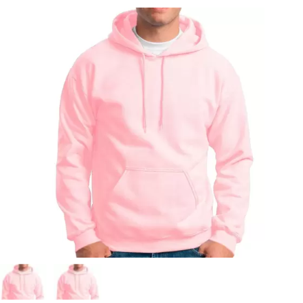 Moletom Masculino e Feminino Canguru Rosa Liso Blusa de Frio Com capuz - Kazup