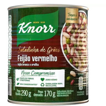 Feijão Vermelho em Conserva Knorr - Saladinha de Grãos 170g