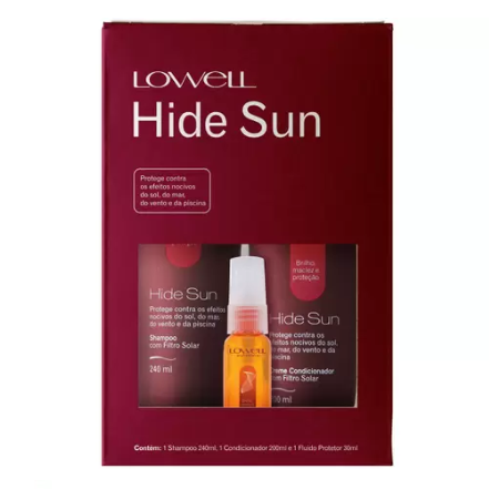 Kit Shampoo Condicionador Leave-in Lowell - Hide Sun Profissional