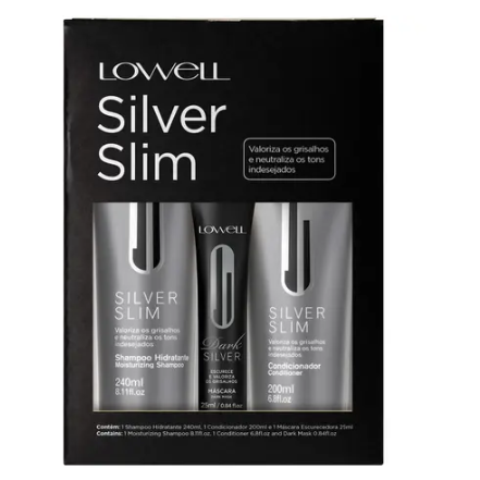 Kit Shampoo Condicionador e Máscara Lowell - Dark Silver Profissional